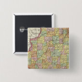 Illinois Vierkante Button 5,1 Cm (Voorkant /achterkant)
