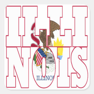 Illinois Vierkante Sticker