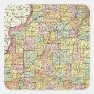 Illinois Vierkante Sticker