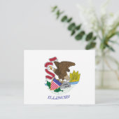 Illinois Vlag Ansichtkaart Briefkaart (Staand voorkant)