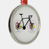 Illinois Vlag Fietsen Metalen Ornament (Rechts)