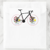 Illinois Vlag Fietsen Rechthoekige Sticker (Tas)