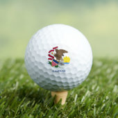 Illinois vlag golfballen (Insitu Shirt)