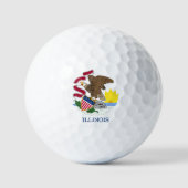 Illinois vlag golfballen (Voorkant)