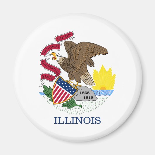 Illinois vlag magneet (Voorkant)