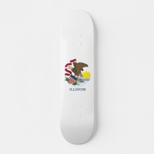 Illinois vlag persoonlijk skateboard (Voorkant)