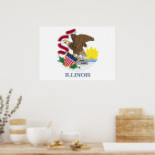 Illinois vlag poster (Keuken)