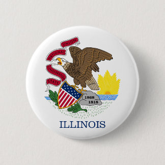 Illinois vlag ronde button 5,7 cm
