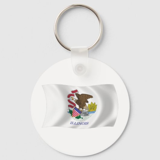 Illinois Vlag Sleutelhanger (Voorkant)