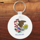 Illinois Vlag Sleutelhanger (Voorkant)