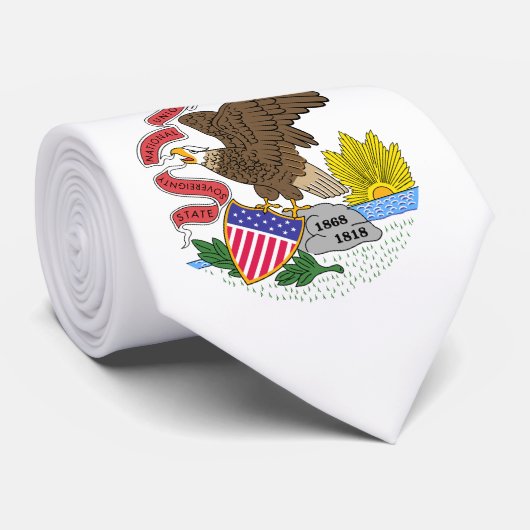 Illinois vlag stropdas (Opgerold)