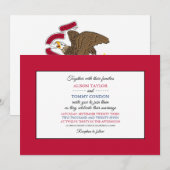 Illinois vlag, vlag van Illinois bruiloft Kaart (Voorkant / Achterkant)