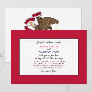 Illinois vlag, vlag van Illinois bruiloft Kaart