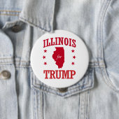 ILLINOIS VOOR DONALD TRUMP RONDE BUTTON 4,0 CM (In situ)