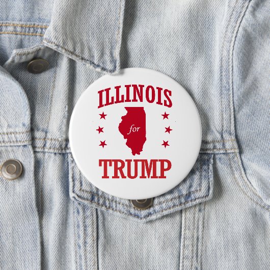 ILLINOIS VOOR DONALD TRUMP RONDE BUTTON 4,0 CM (In situ)