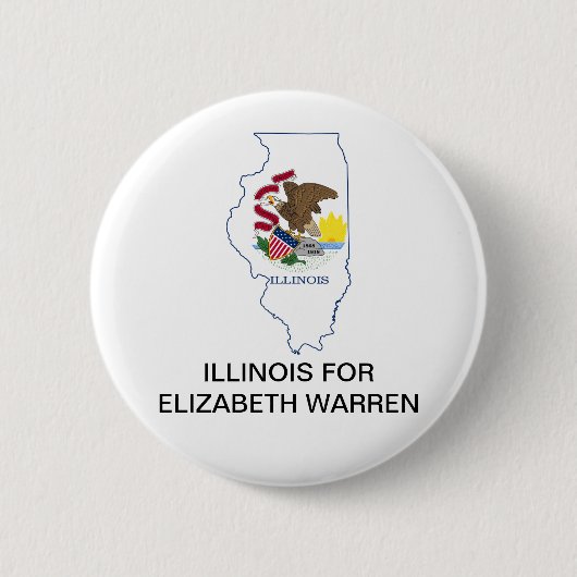 ILLINOIS voor ELIZABETH WARREN 2020 Button (Voorkant)
