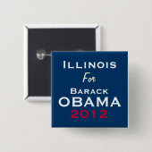 ILLINOIS voor OBAMA 2012 Campaign Button (Voorkant /achterkant)