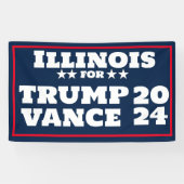 Illinois voor Trump Vance 2024 Banner (Horizontaal)