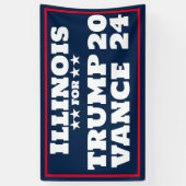 Illinois voor Trump Vance 2024 Banner (Verticaal)