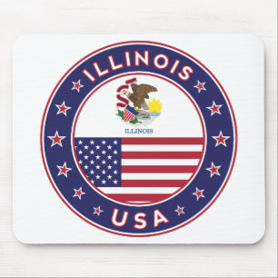 Illinois, VS Staten, Illinois T-shirt Muismat
