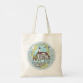 Illinois Vuurtoren aangepaste naam Tote Bag (Achterkant)