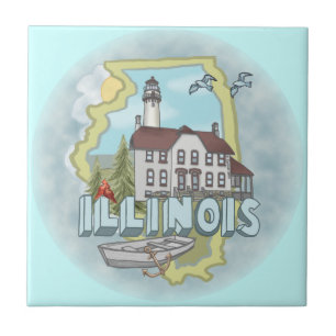 Illinois Vuurtoren tegel Tegeltje