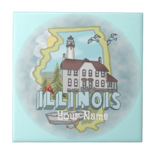 Illinois Vuurtoren tegel Tegeltje