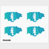 Illinois Wave Fishing Rechthoekige Sticker (Vel)