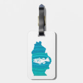Illinois Wave Vissen Bagagelabel (Achterkant verticaal)