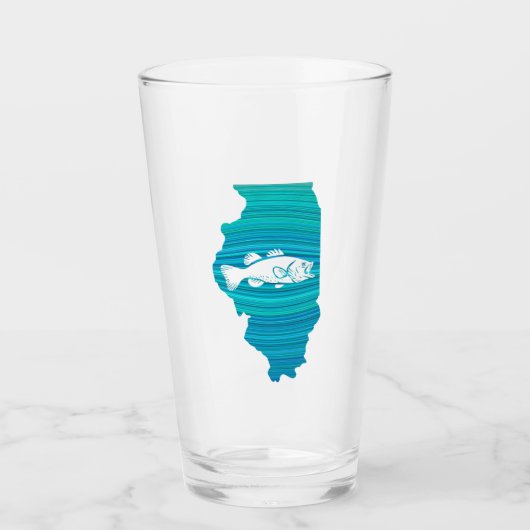 Illinois Wave Vissen Glas (Voorkant)