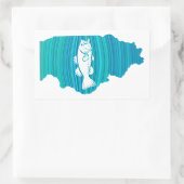 Illinois Wave Vissen Rechthoekige Sticker (Tas)
