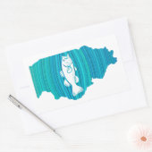 Illinois Wave Vissen Rechthoekige Sticker (Envelop)
