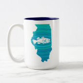 Illinois Wave Vissen Tweekleurige Koffiemok (Links)