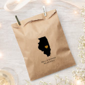 Illinois Wedding Favor Treat Sacks, Gift Bags Bedankzakje (Geknipt)