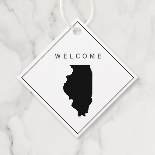 Illinois Welcome Bag Gift Label voor Wedding Weeke (Voorkant)