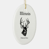 Illinois White Tail Deer Keramisch Ornament (Rechts)