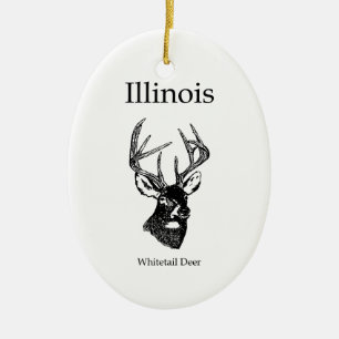Illinois White Tail Deer Keramisch Ornament