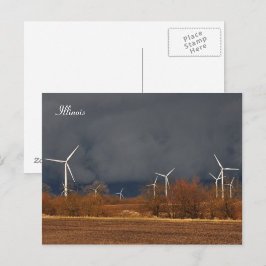 Illinois Windmills Briefkaart (Voorkant / Achterkant)