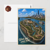 Illinois | Wish You Were Here | State Serie Briefkaart (Voorkant / Achterkant)