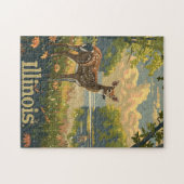 Illinois witstaarthert legpuzzel (Horizontaal)