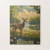 Illinois witstaarthert legpuzzel (Verticaal)