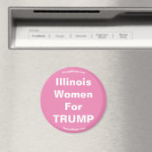 Illinois Women for TRUMP roze Magnet (Insitu (Vaatwasser))