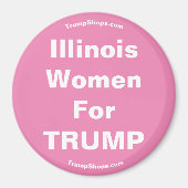 Illinois Women for TRUMP roze Magnet (Voorkant)