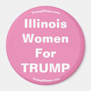 Illinois Women for TRUMP roze Magnet