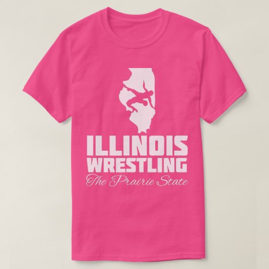 Illinois Wrestling USA State Wrestling T-shirt (Design voorkant)