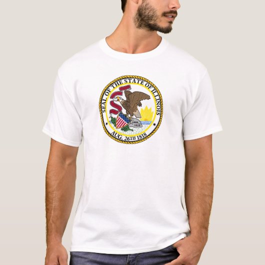 Illinois-zegel, Amerikaans staatszegel T-Shirt (Voorkant)