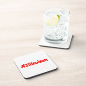 "#Illinoisan " Cute Design. Bestel nu Bier Onderzetter (Rechterzijde)