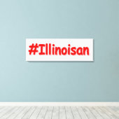 "#Illinoisan " Cute Design. Bestel nu Canvas Afdruk (Insitu (Houten vloer))