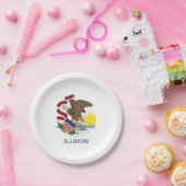 Illinoisan Flag, Flag of Illinois Papieren Bordje (Feest)