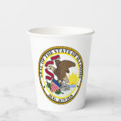 Illinoisan Flag & Seal, Flag of Illinois Papieren Bekers (Achterkant)